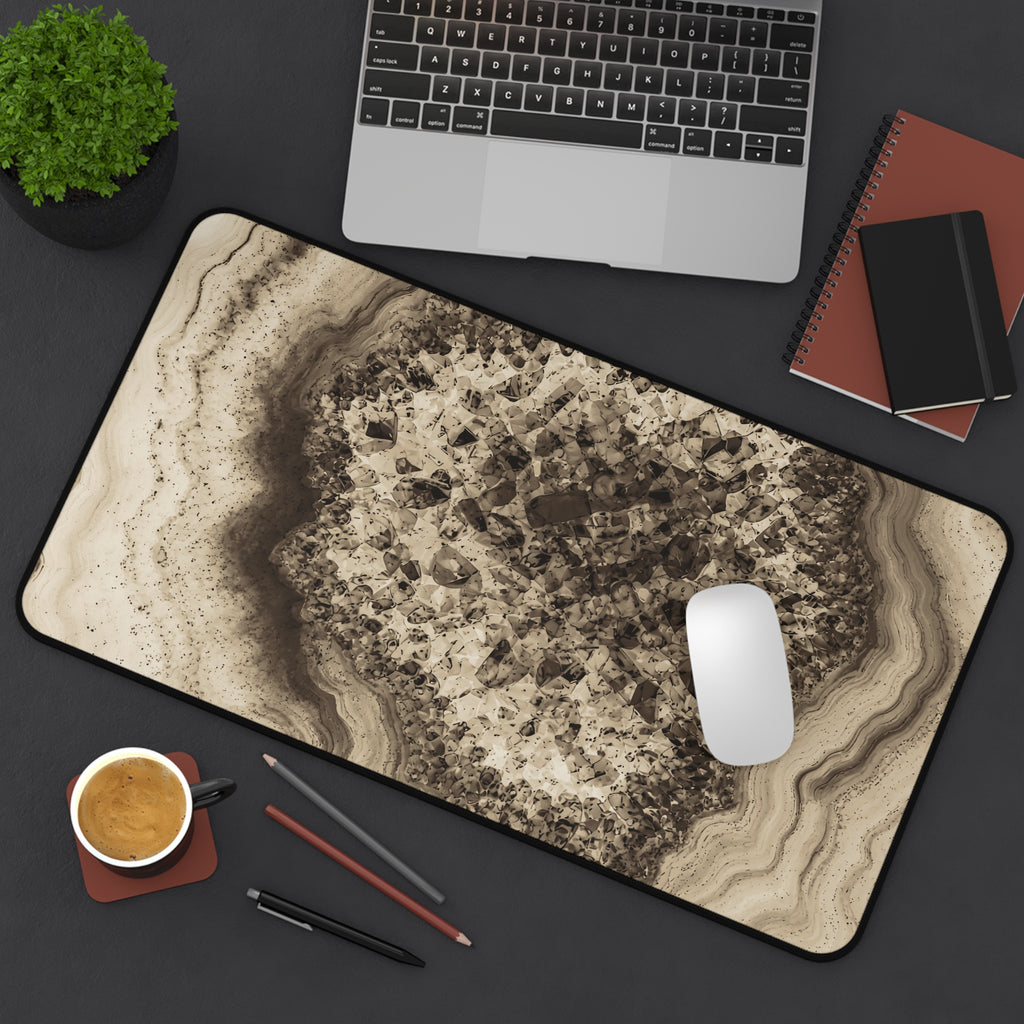 Geode Core - Ink on Paper Desk Mat