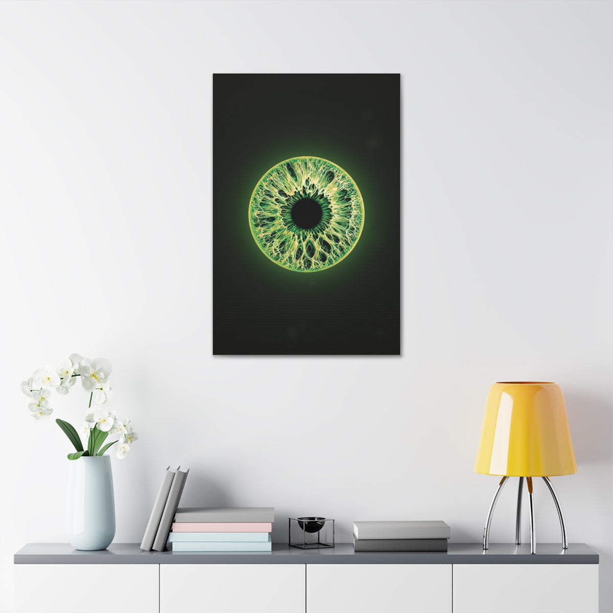 BLXNTT Iris – Lace Web Emerald Gold Glossy Canvas