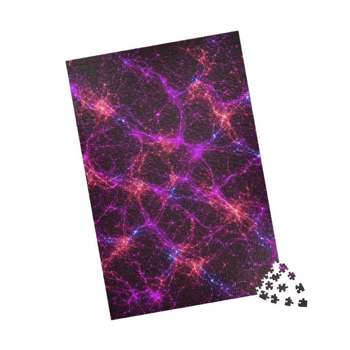 Neon Mycelium - Ember Orchid Jigsaw Puzzle