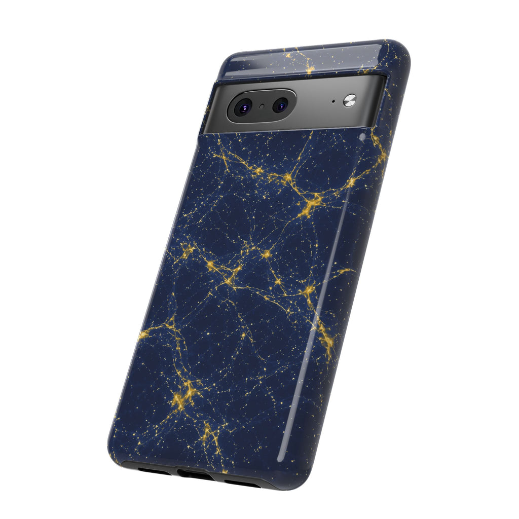 Neon Mycelium - Mustard Navy Phone Case