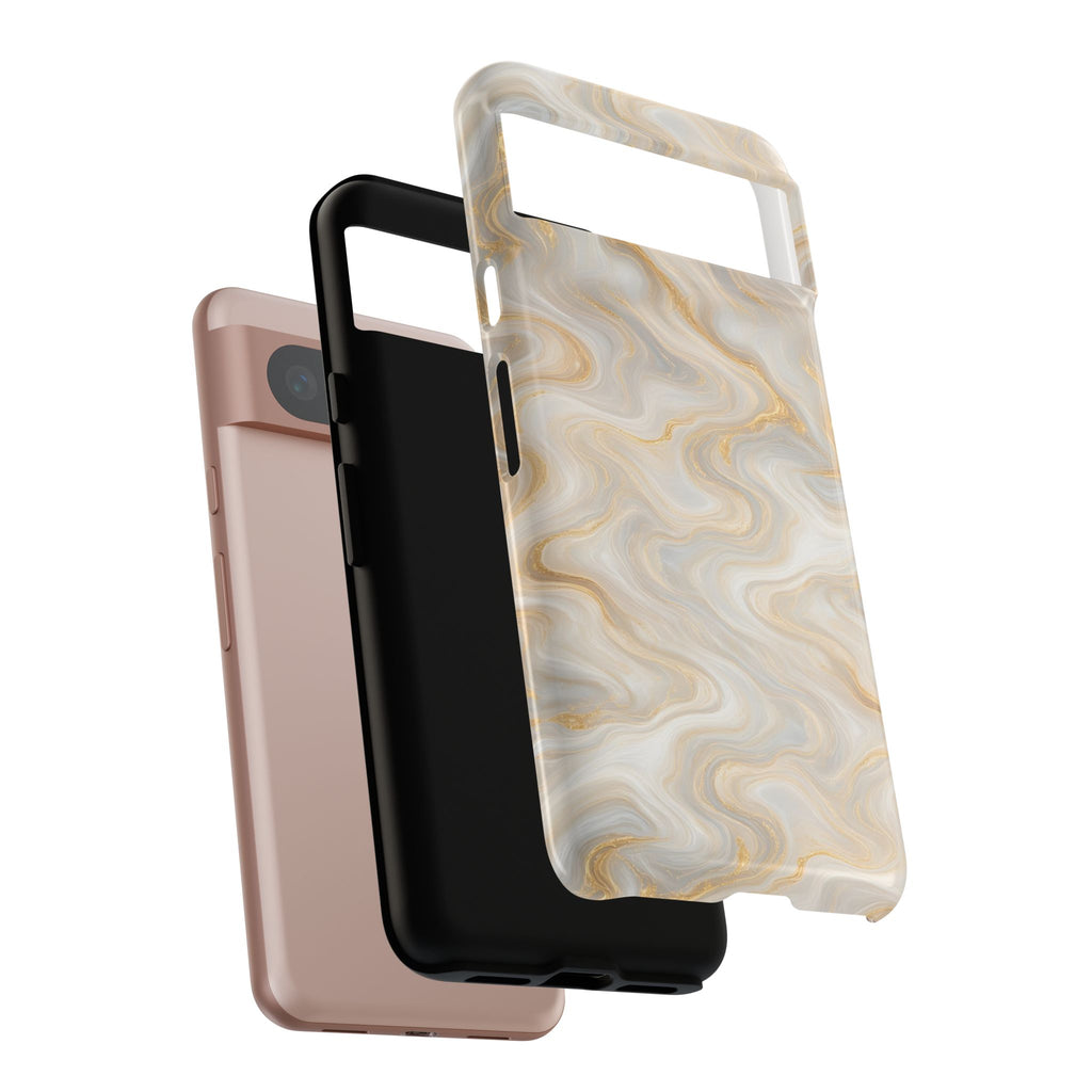 White & Gold Marble Phone Case