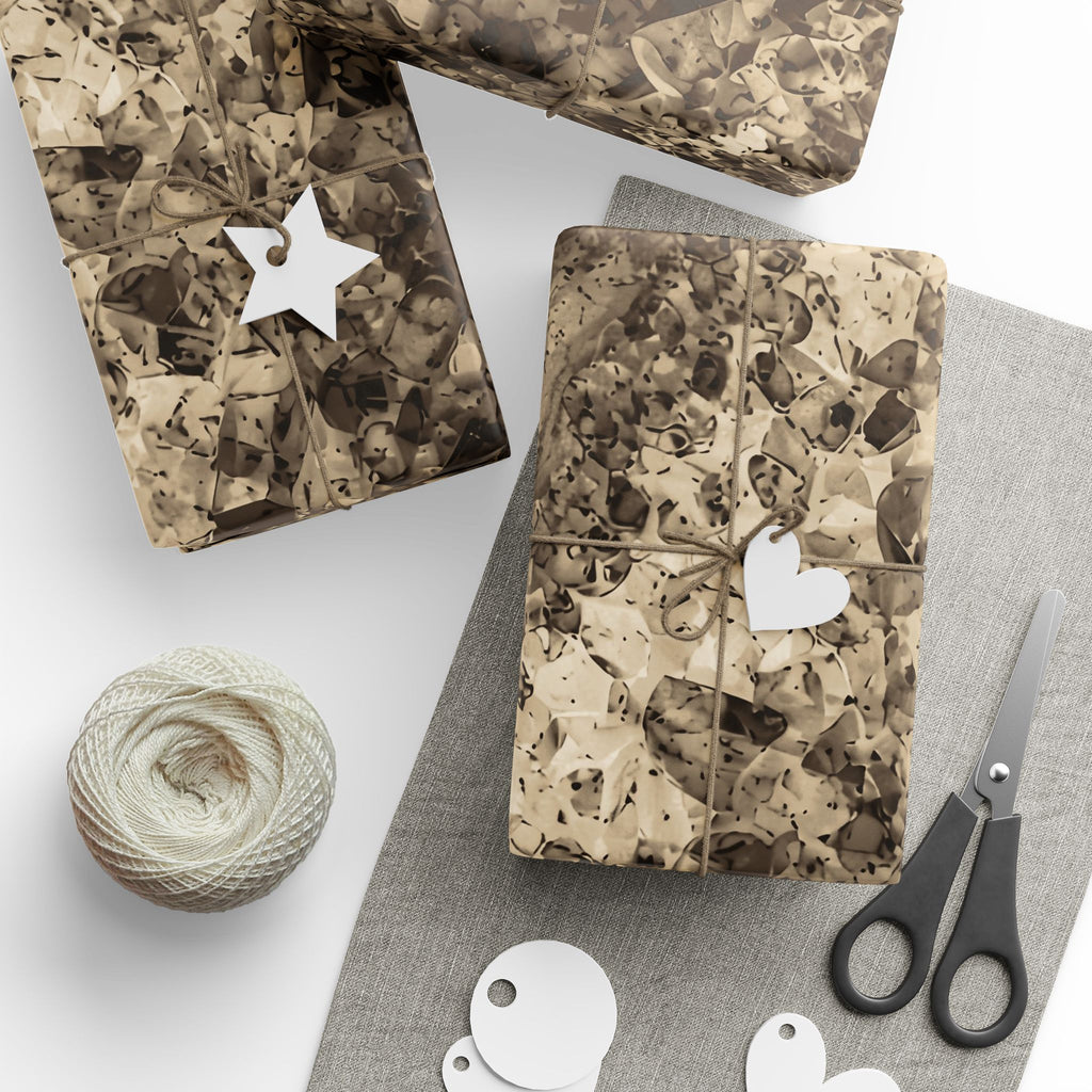 Geode Core - Ink on Paper Wrapping Paper