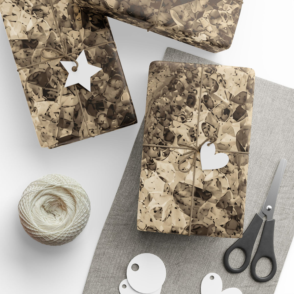 Geode Core - Ink on Paper Wrapping Paper