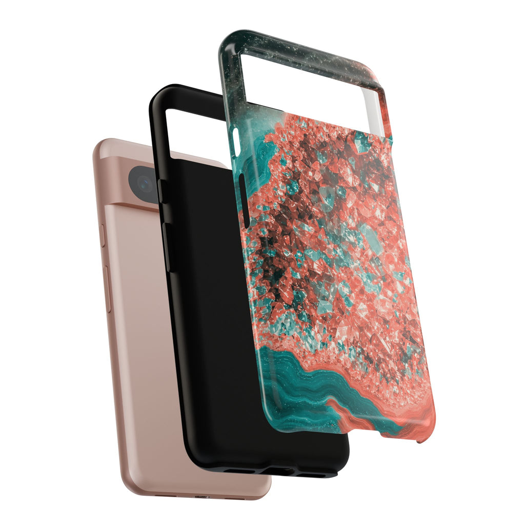 Geode Core - Coral Teal Phone Case