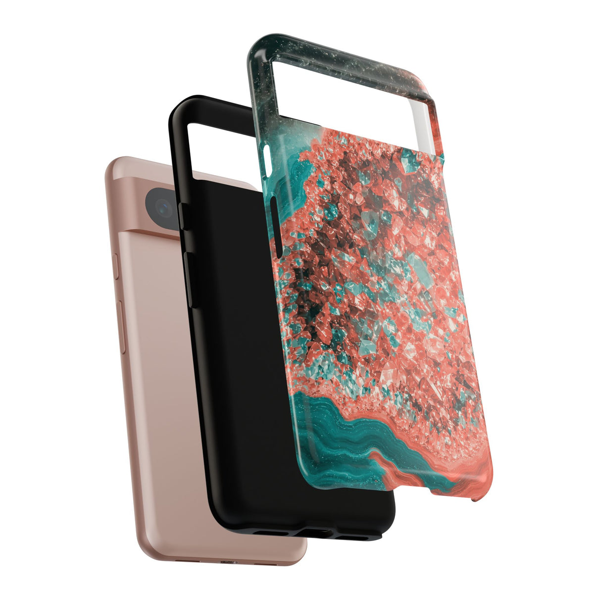 Geode Core - Coral Teal Phone Case