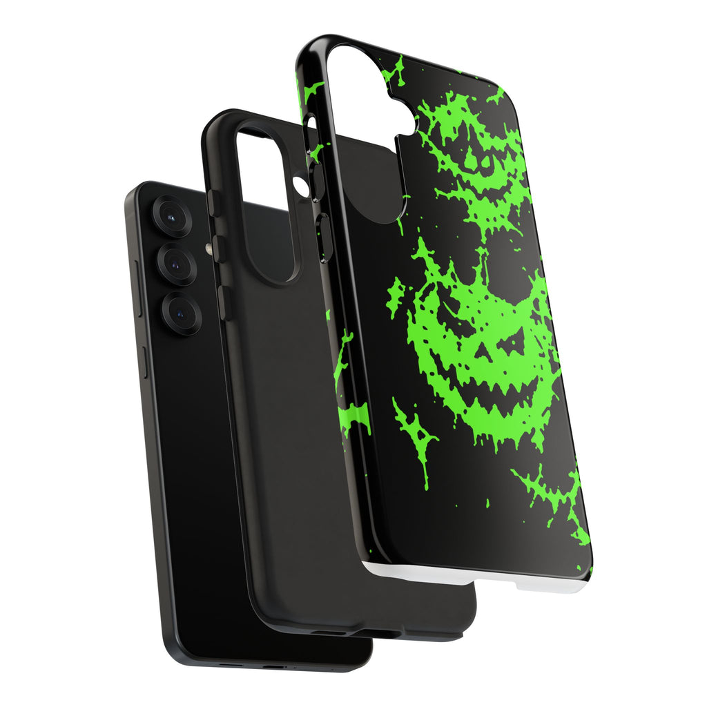 Green Spiderweb Pumpkin Phone Case