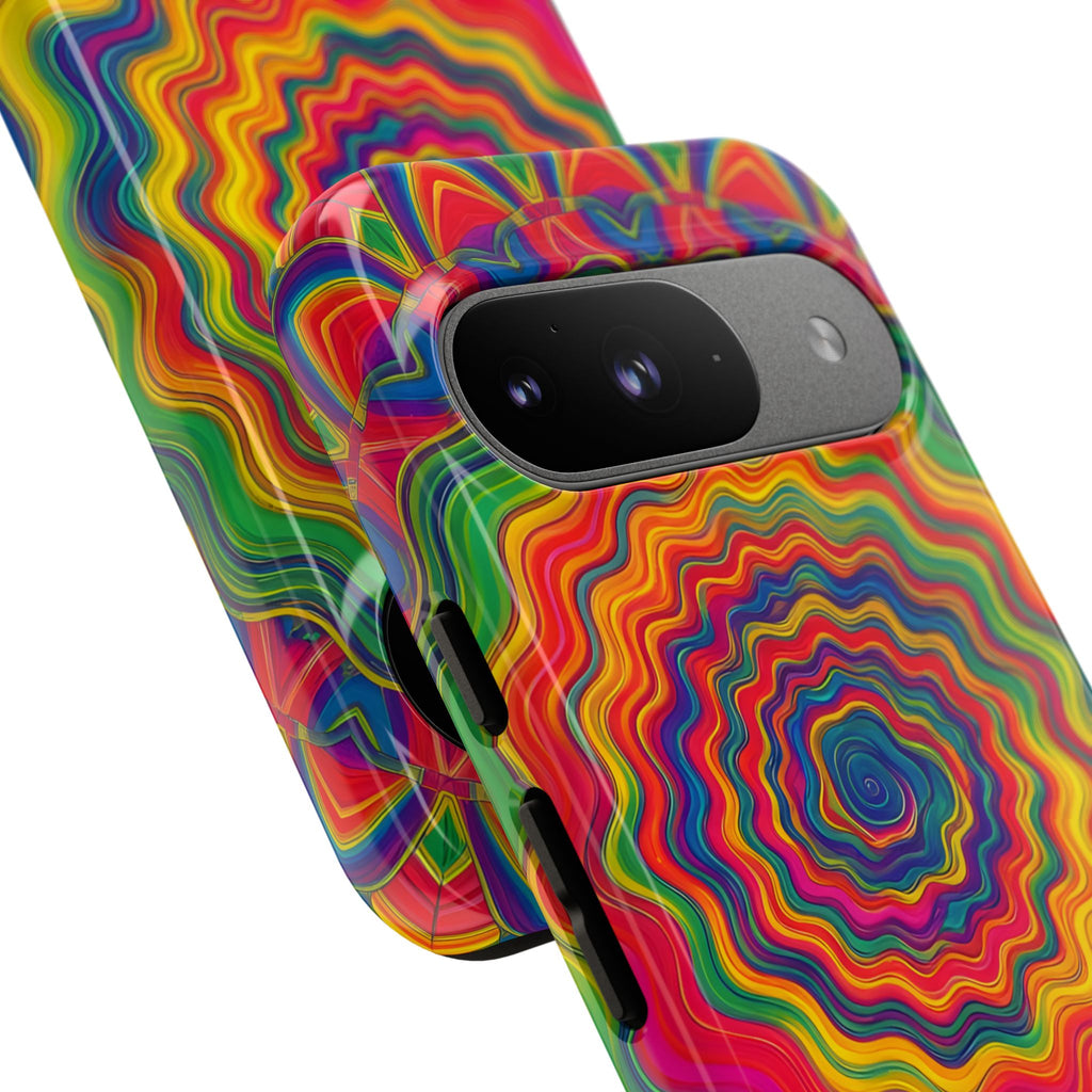 Hypnotic Rainbow Ripple Phone Case