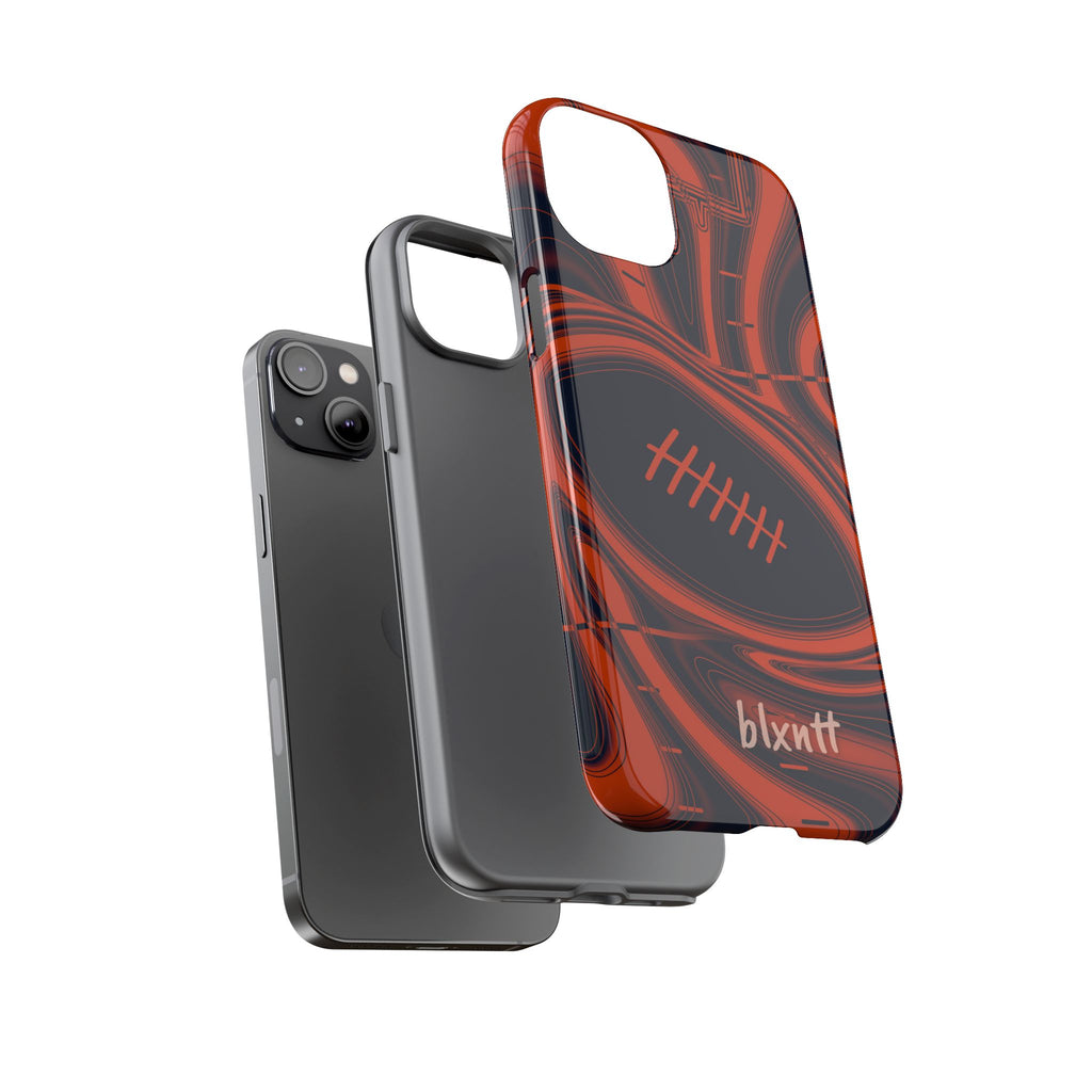Navy & Orange Trippy Football Phone Case