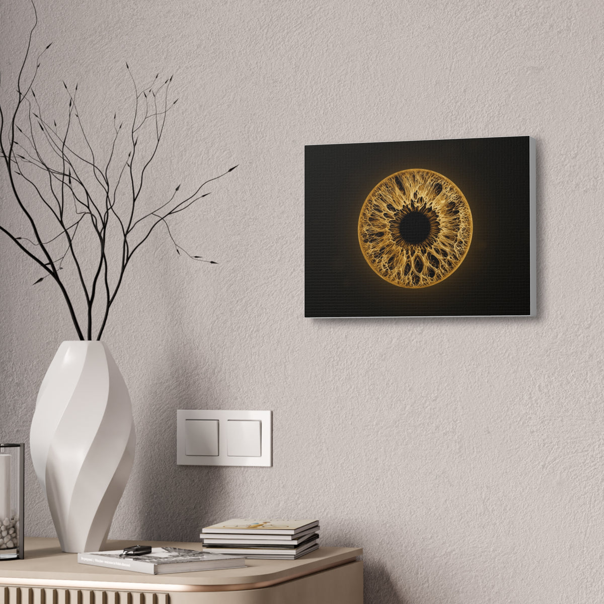 BLXNTT Iris – Lace Web Amber Glossy Canvas