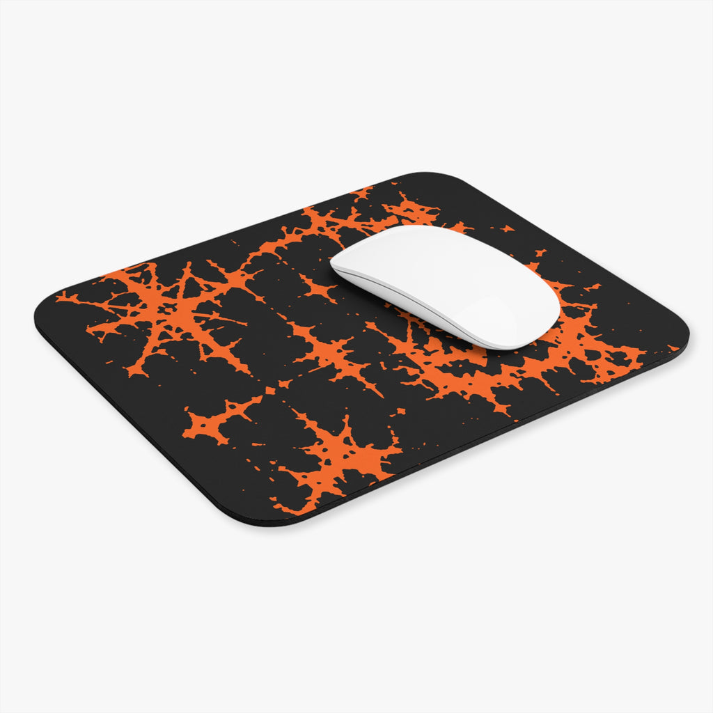 Orange Spiderweb Pumpkin Mouse Pad