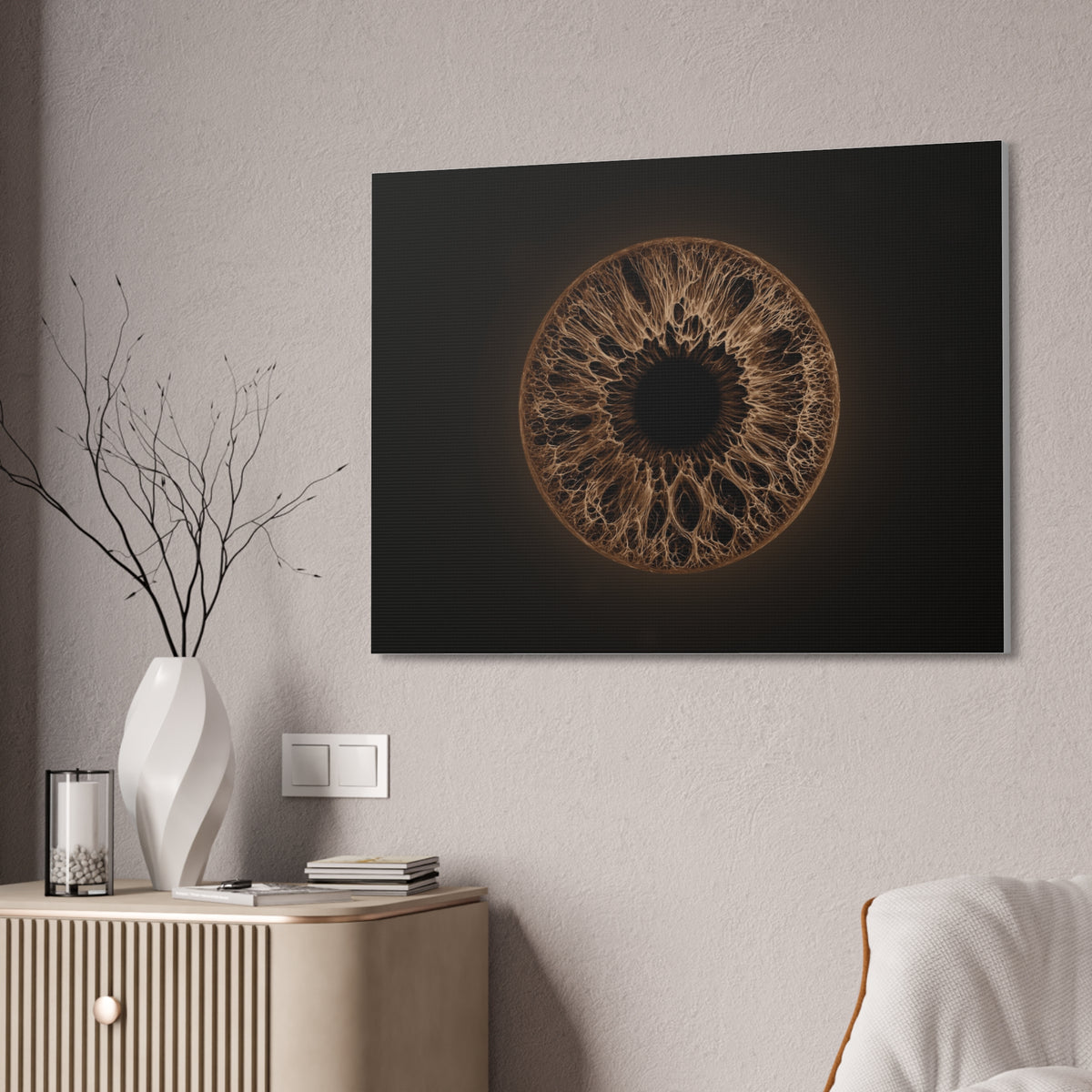 BLXNTT Iris – Lace Web Dark Brown Glossy Canvas
