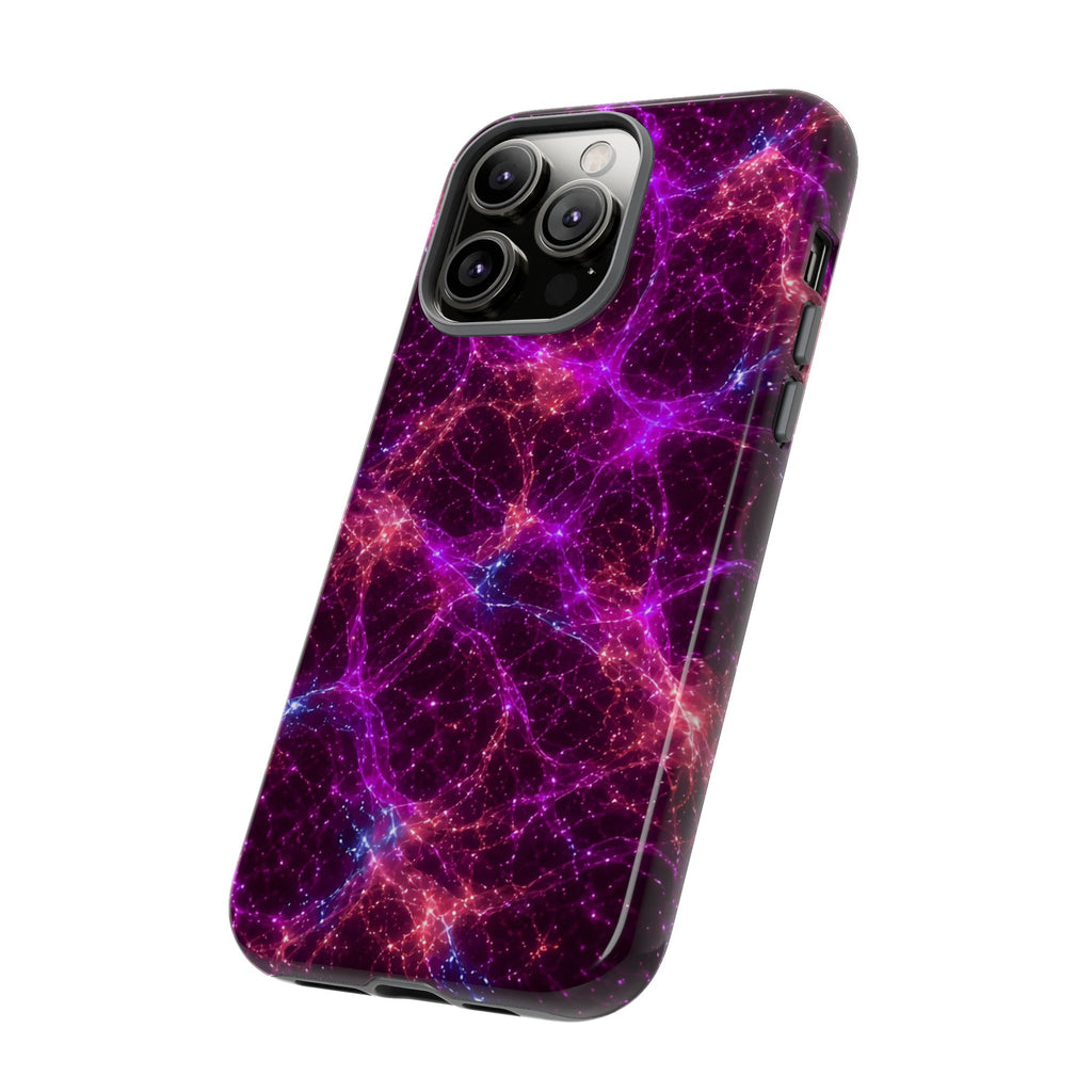 Neon Mycelium - Ember Orchid Phone Case