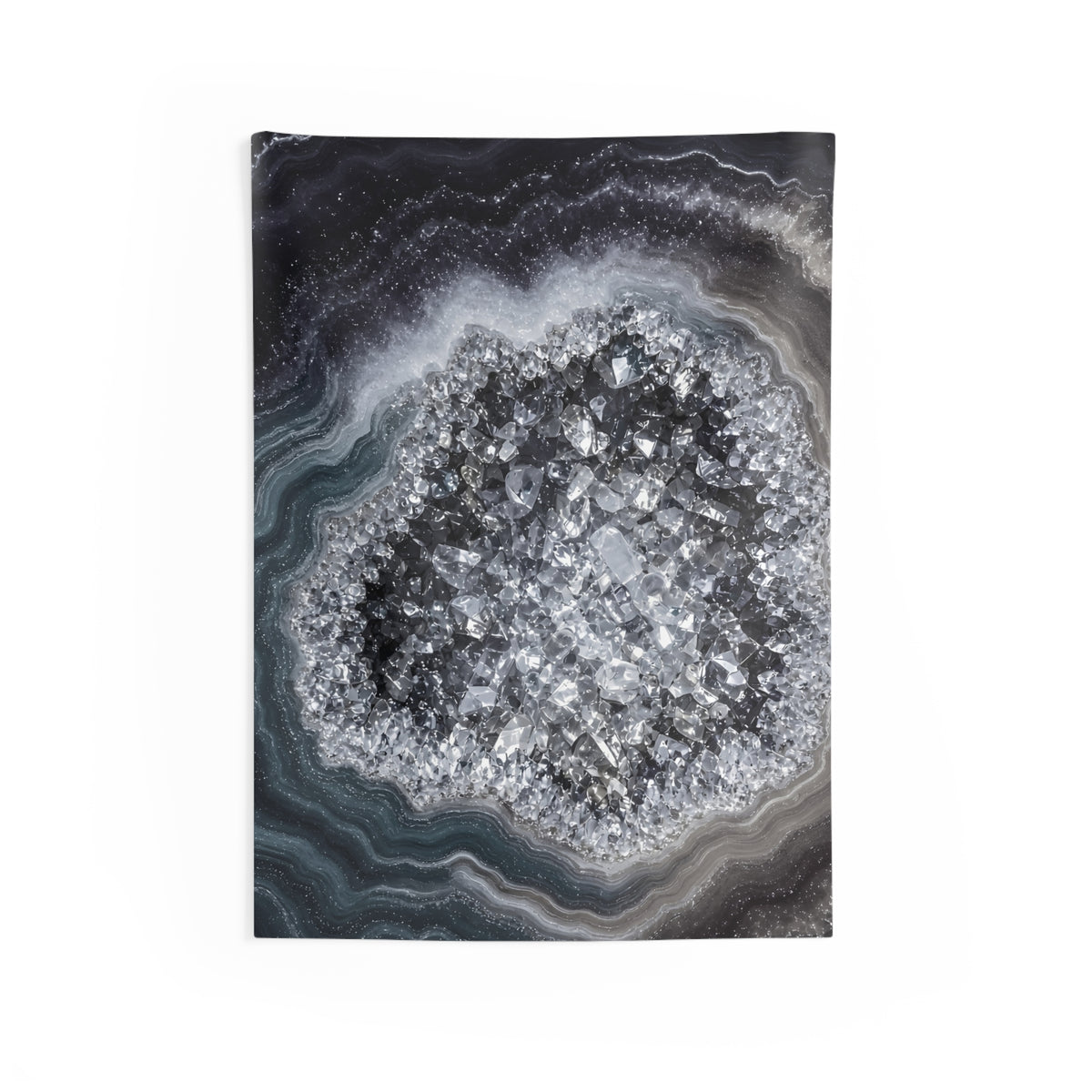 Geode Core - Silver Smoke Tapestry