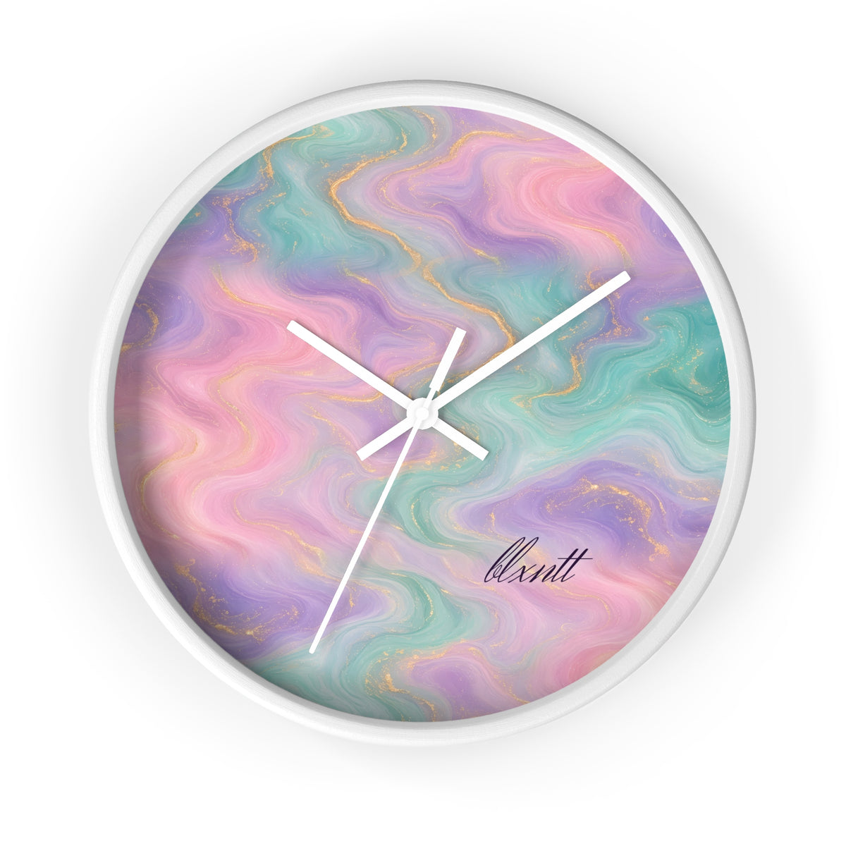Pastel Marble Wall Clock