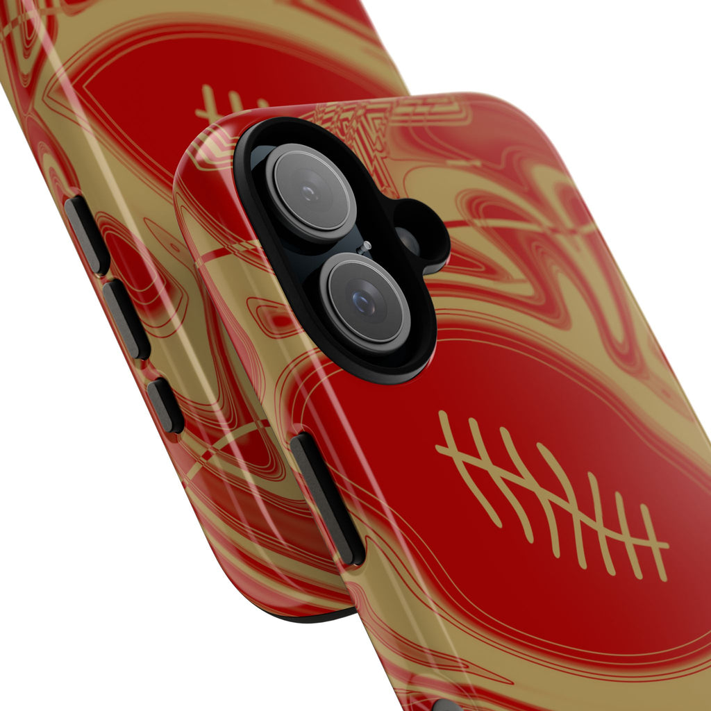 Scarlet & Gold Trippy Football Phone Case