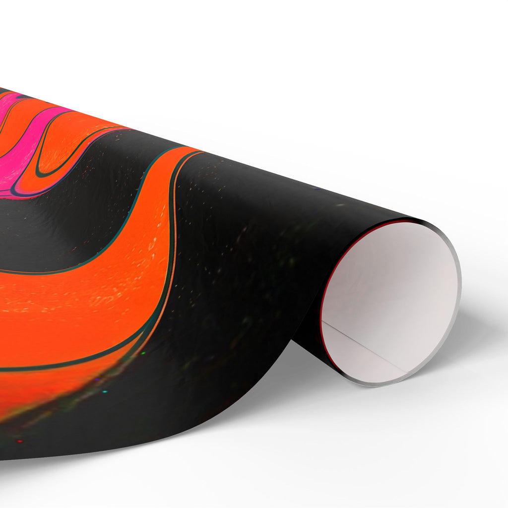 Fillmore Flow - Neon Orange & Magenta Wrapping Paper