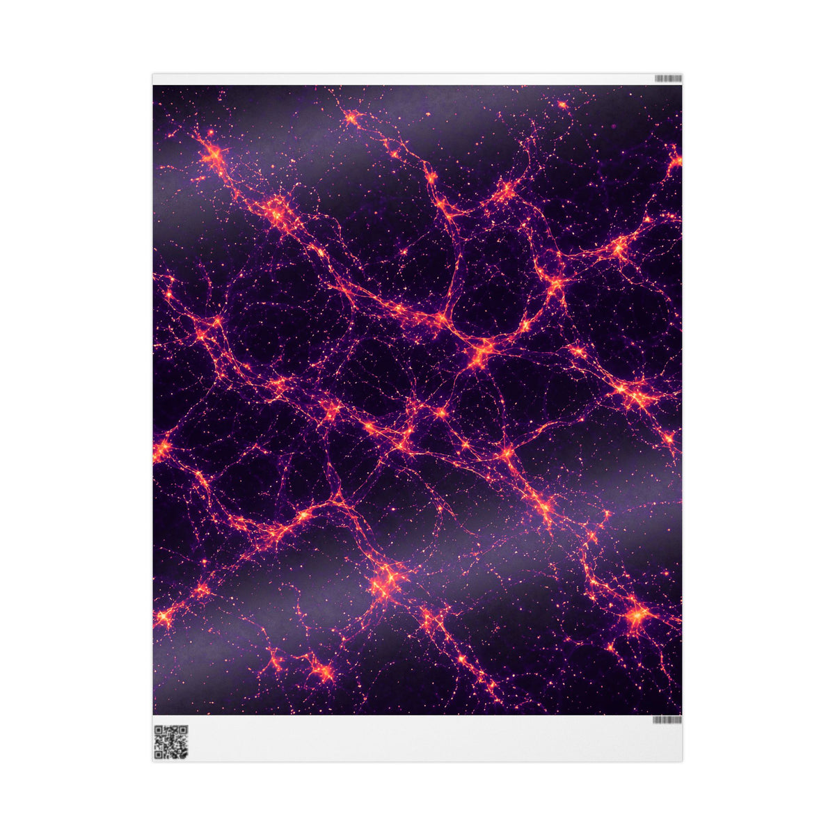 Neon Mycelium - Sunset Synapse Wrapping Paper