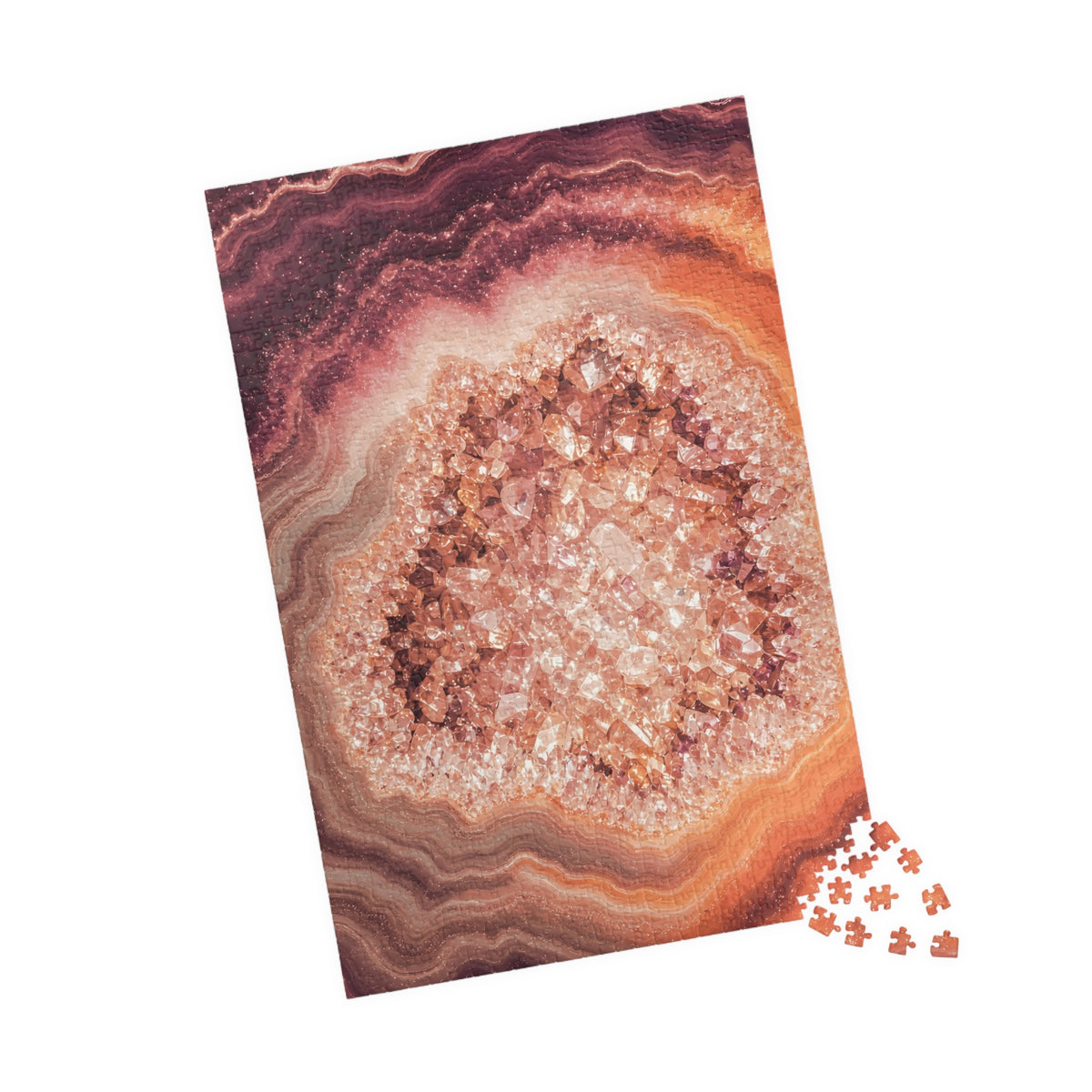 Geode Core - Peach Sorbet Jigsaw Puzzle
