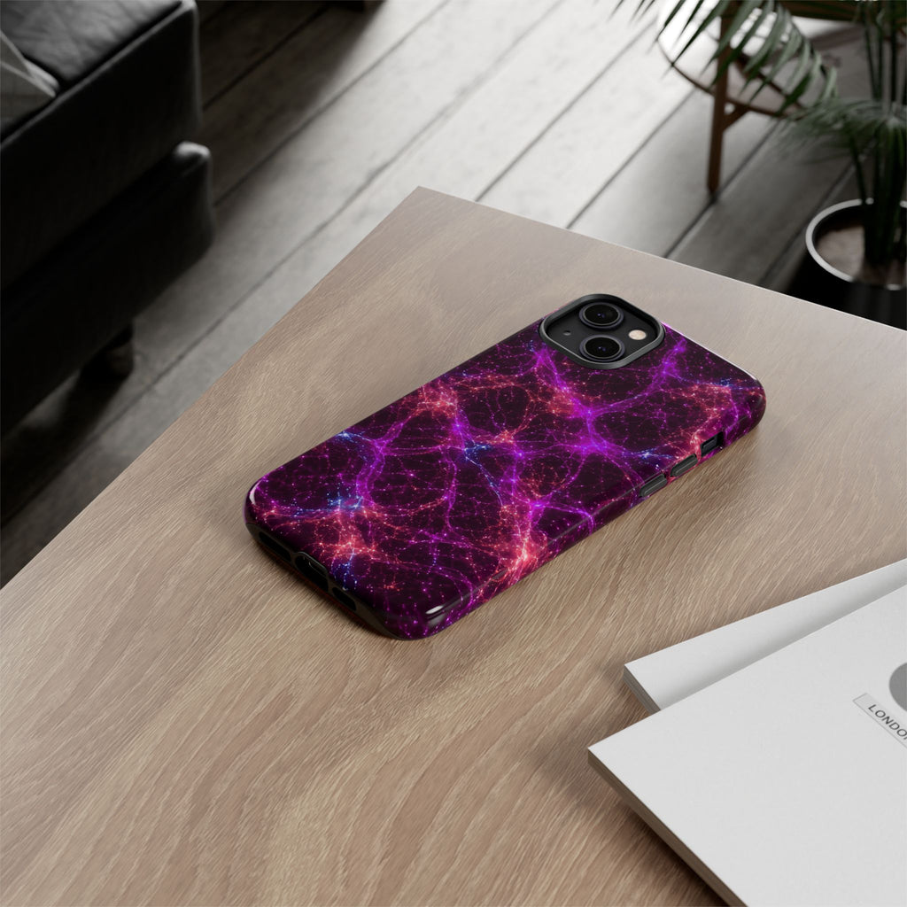 Neon Mycelium - Ember Orchid Phone Case