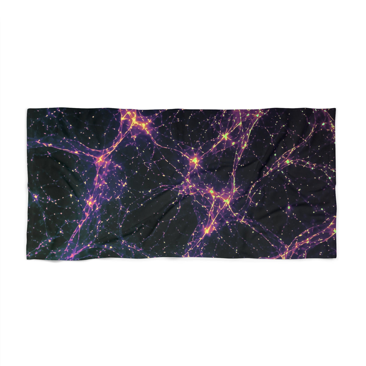 Neon Mycelium - Holographic Beach Towel