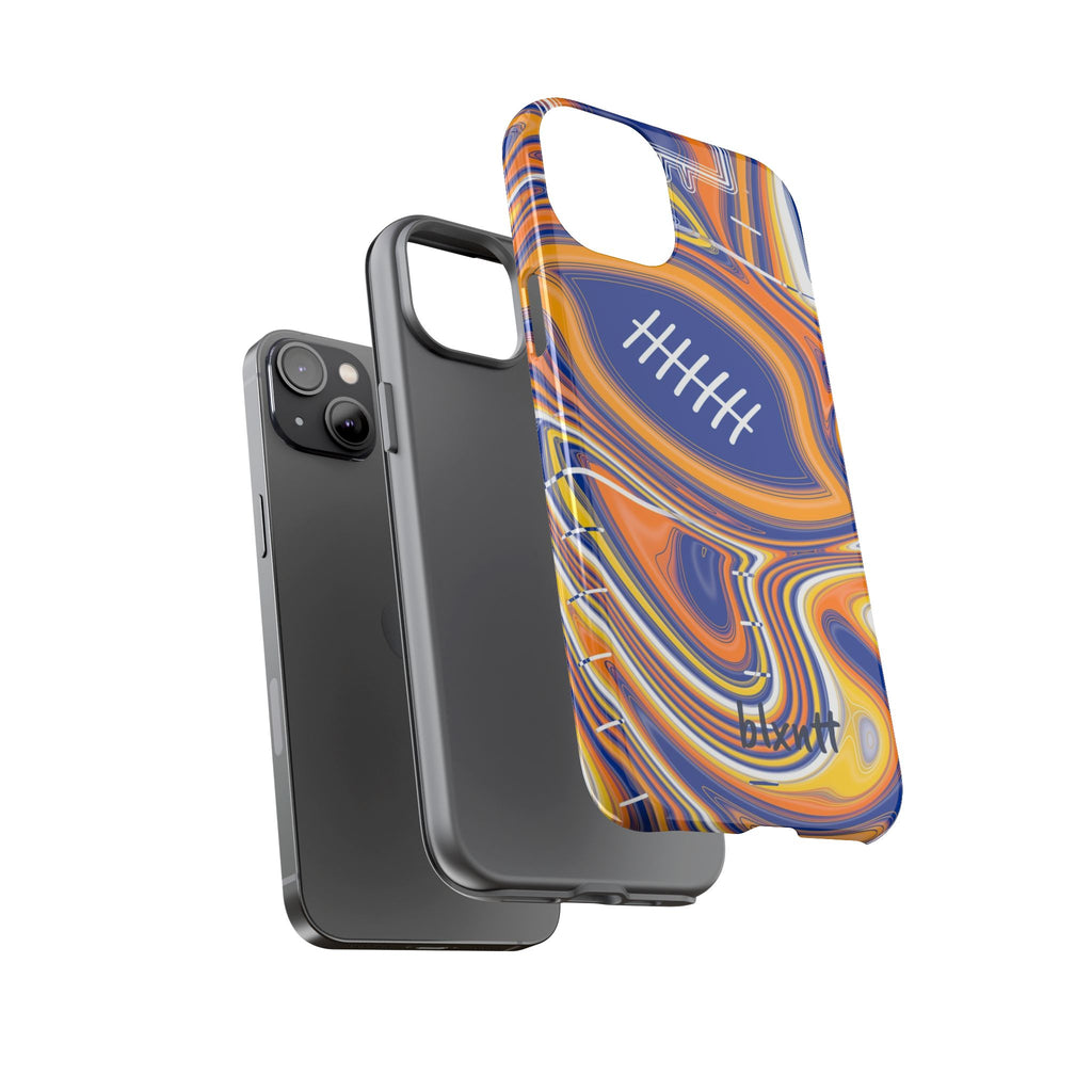 Royal Blue & Yellow Trippy Football Phone Case