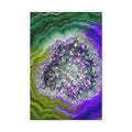 Geode Core - Ruby Emerald Glossy Canvas