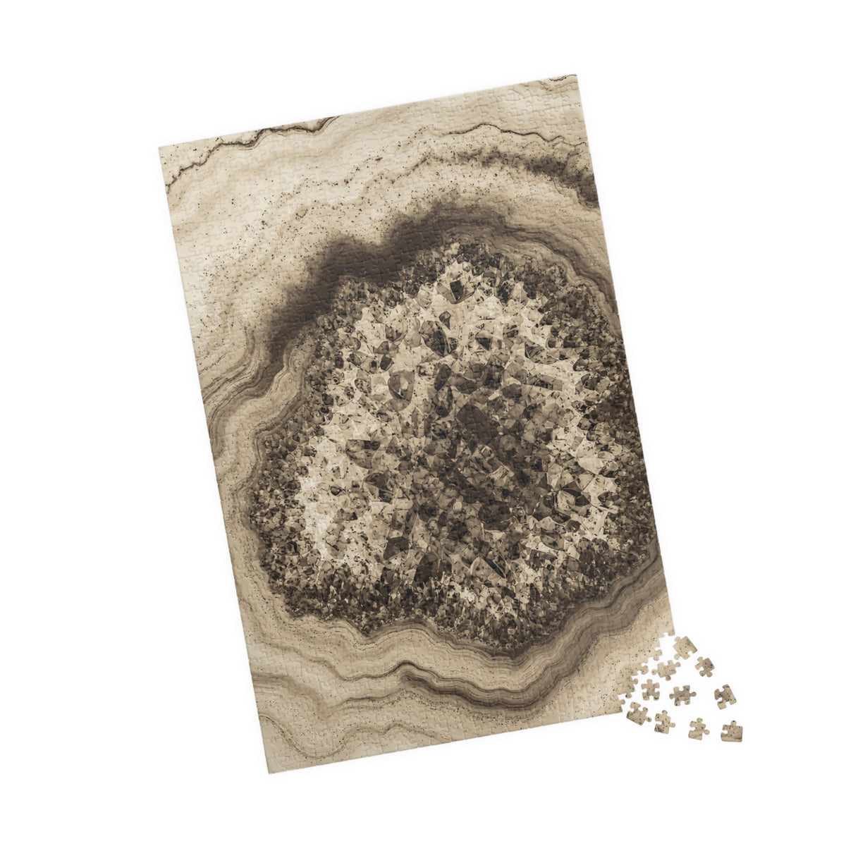 Geode Core - Ink on Paper Jigsaw Puzzle