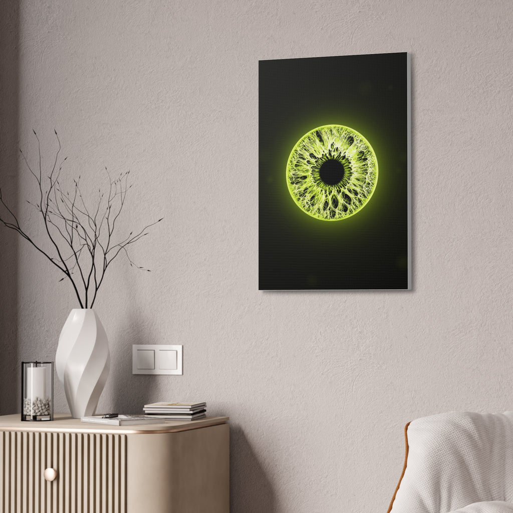 BLXNTT Iris – Lace Web Toxic Chartreuse Glossy Canvas