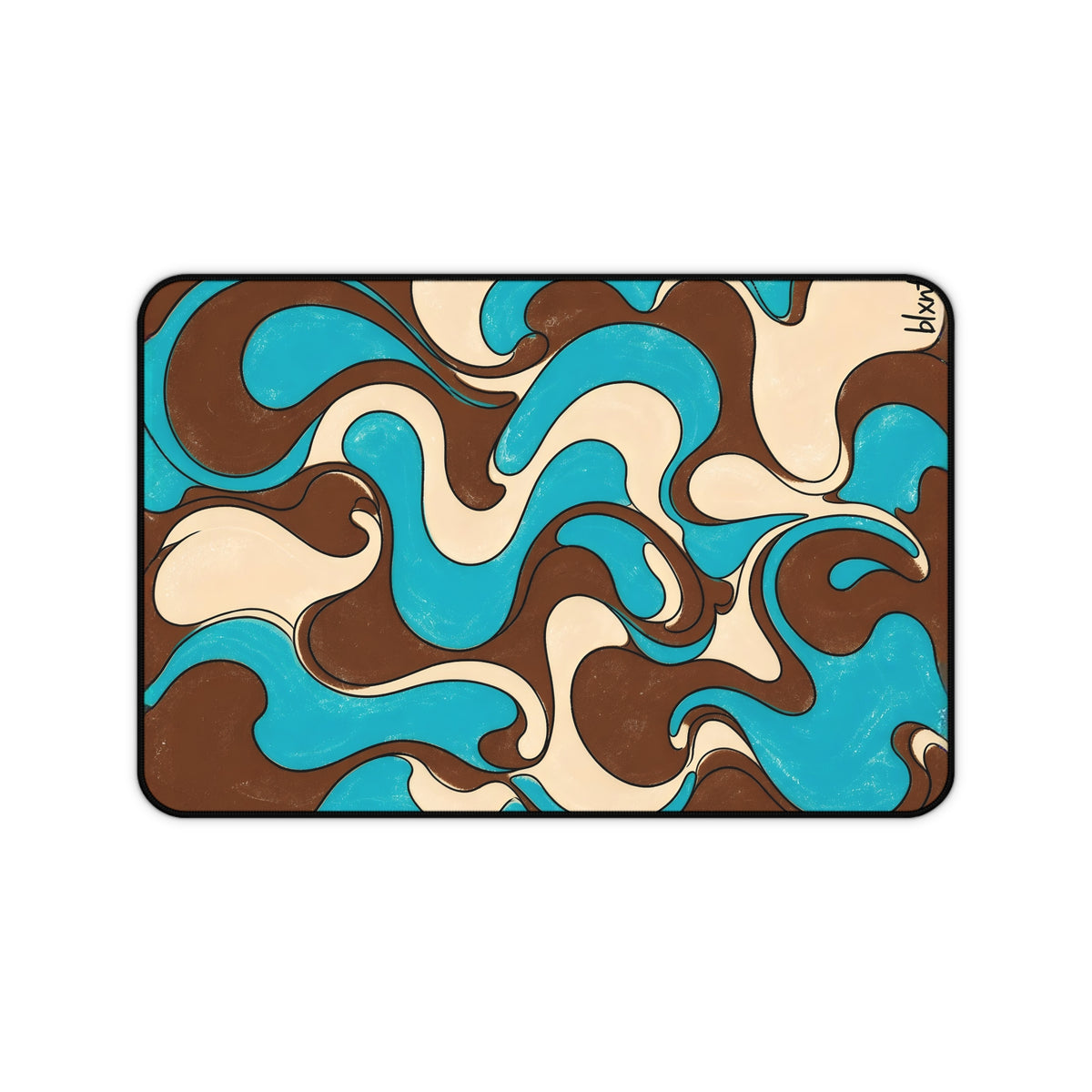 Fillmore Flow - Turquoise & Chocolate Desk Mat