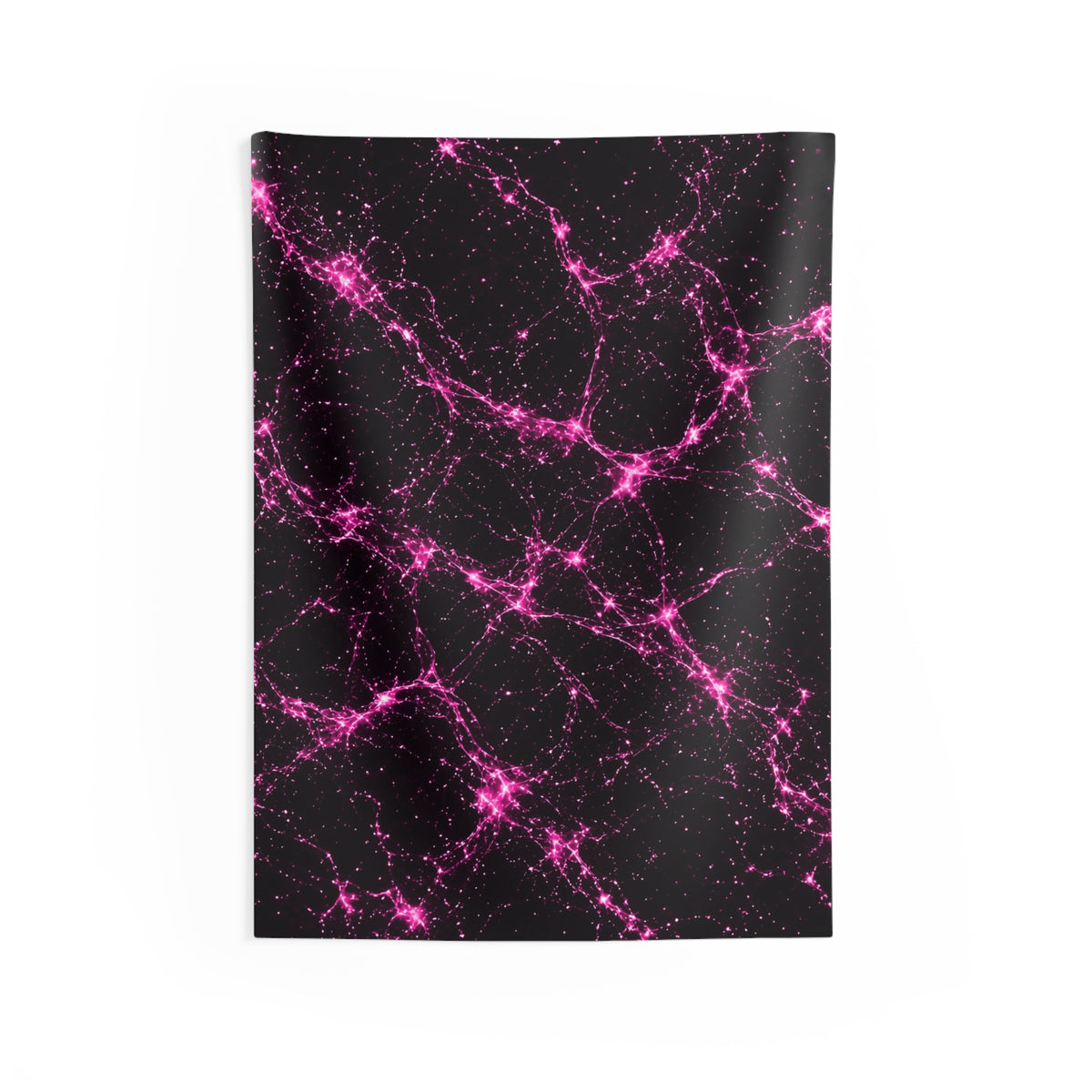 Neon Mycelium - Hot Pink Pulse Tapestry