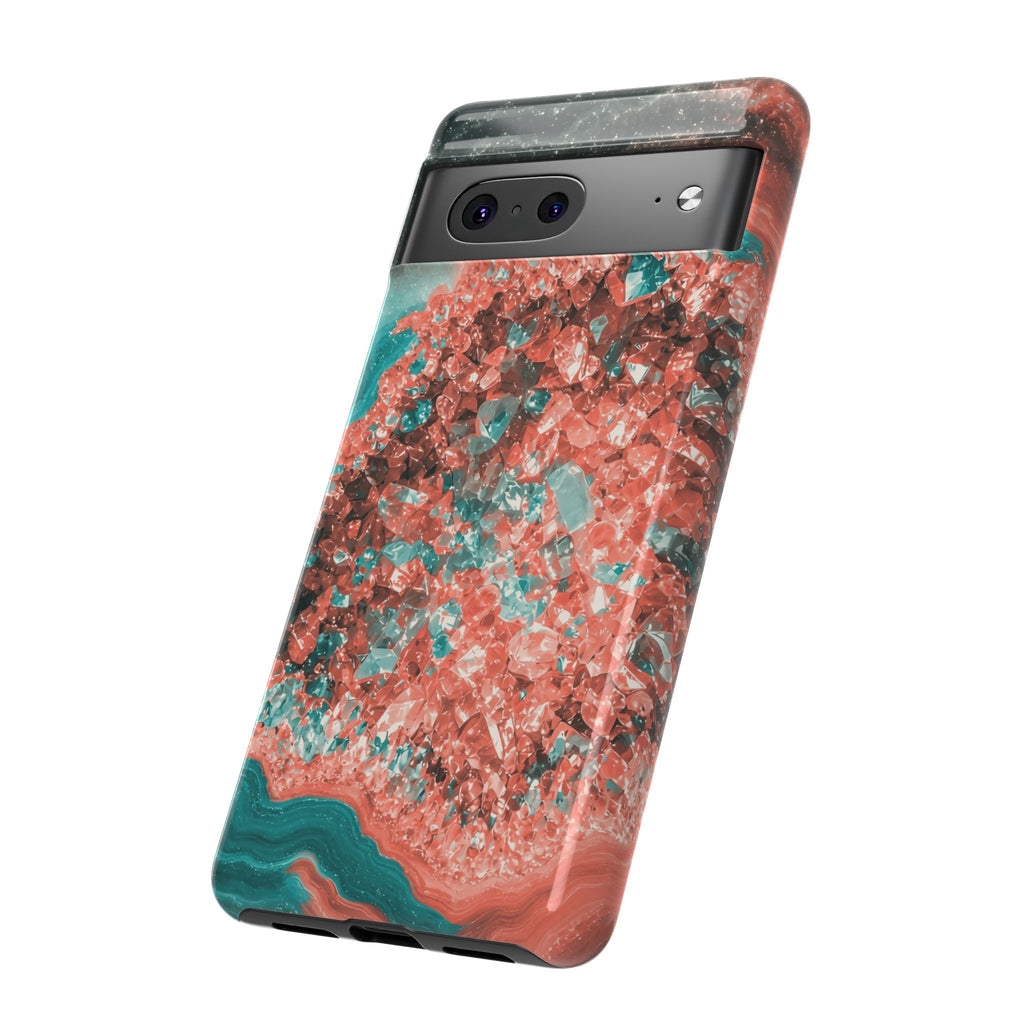 Geode Core - Coral Teal Phone Case