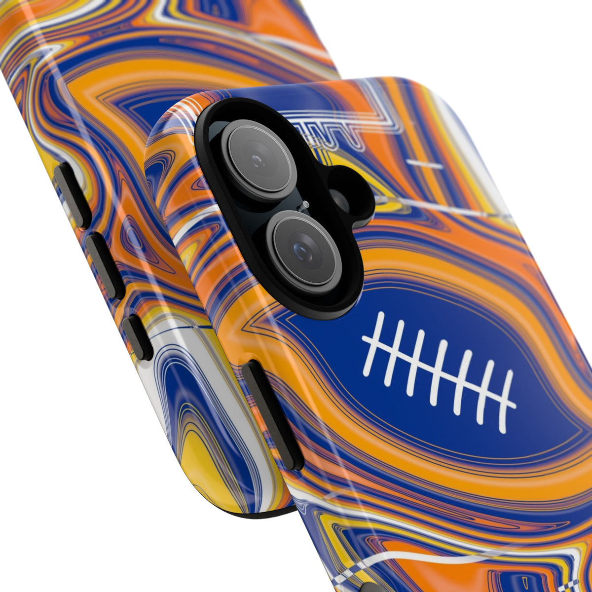Royal Blue & Yellow Trippy Football Phone Case