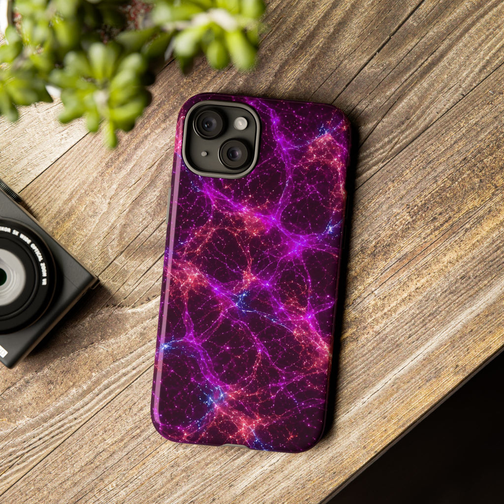 Neon Mycelium - Ember Orchid Phone Case