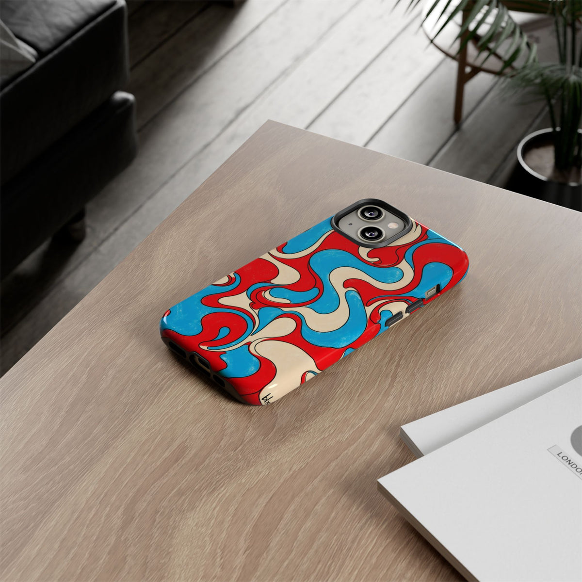 Fillmore Flow - Red, Cyan & Cream Phone Case