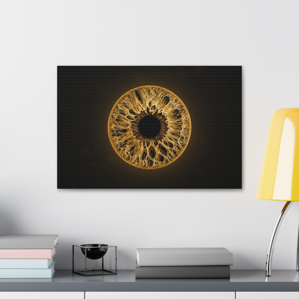 BLXNTT Iris – Lace Web Amber Glossy Canvas