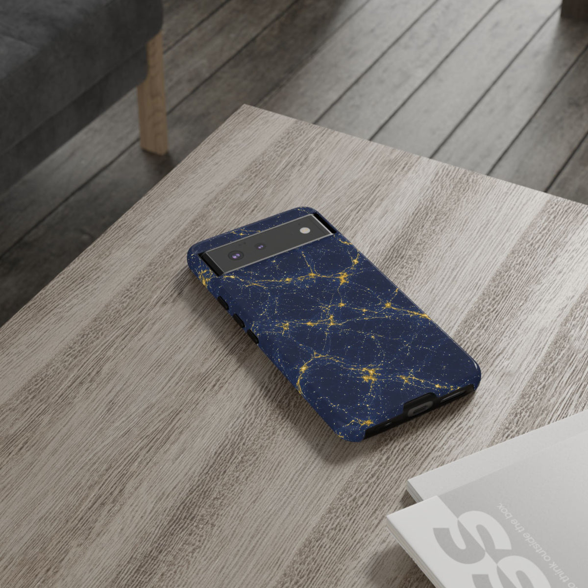 Neon Mycelium - Mustard Navy Phone Case
