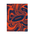 Orange & Navy Trippy Football Blanket