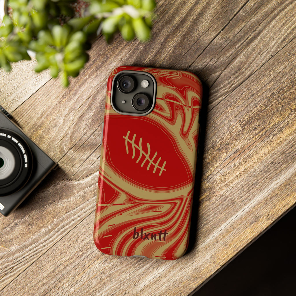 Scarlet & Gold Trippy Football Phone Case