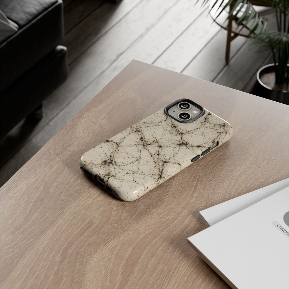 Neon Mycelium - Ink on Paper Phone Case