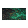 Emerald & Black Marble Beach Towel