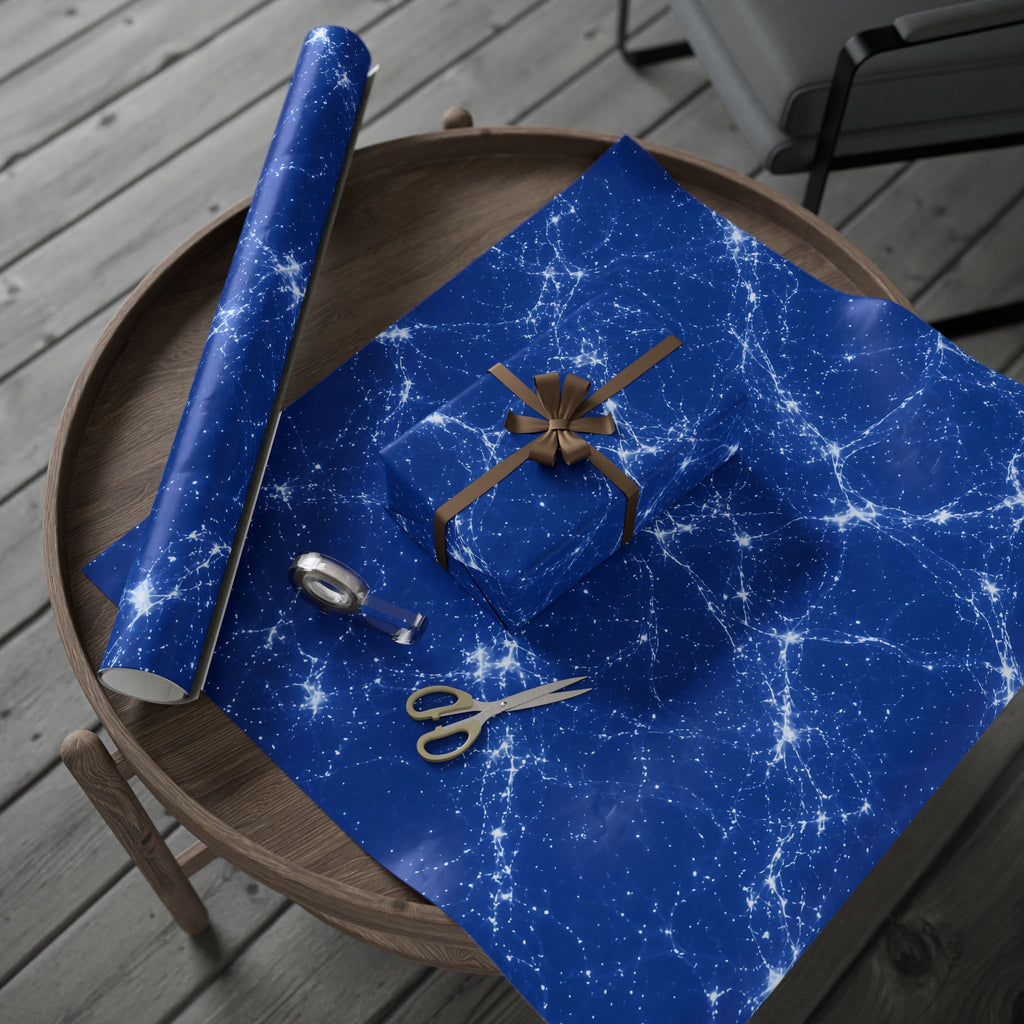 Neon Mycelium - Blueprint Wrapping Paper