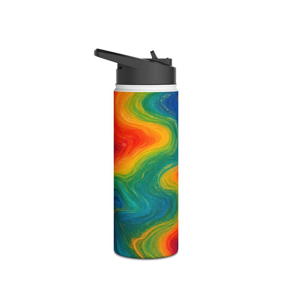 Rainbow Marble Water Bottle