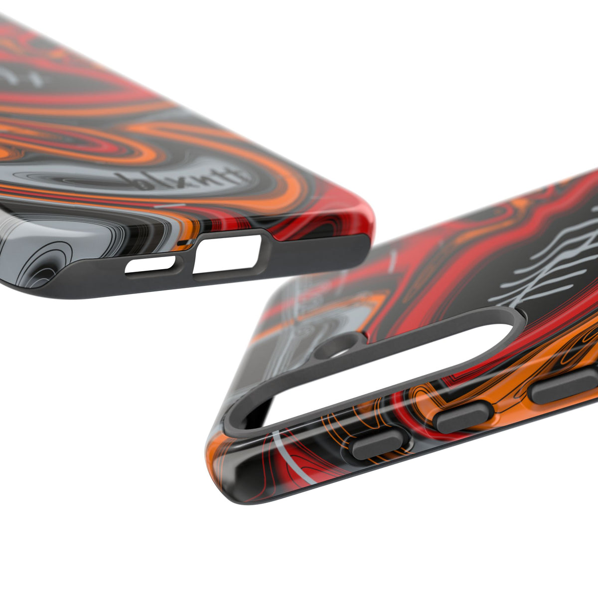 Red, Orange & Pewter Trippy Football Phone Case