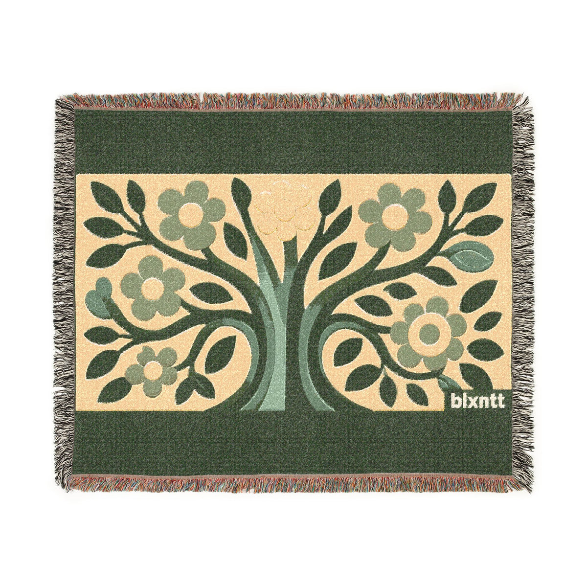 BLXNTT Green Hippie Woven Blanket #4