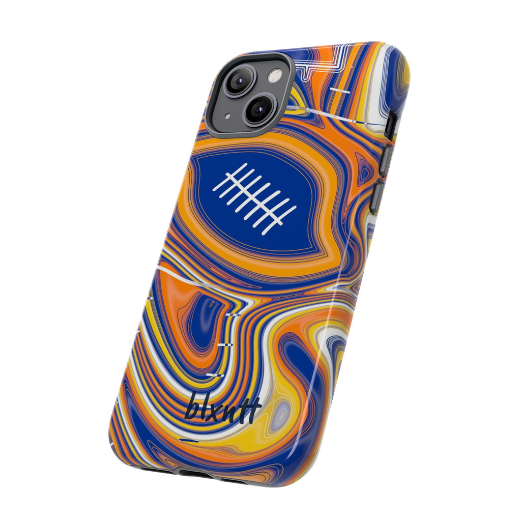 Royal Blue & Yellow Trippy Football Phone Case
