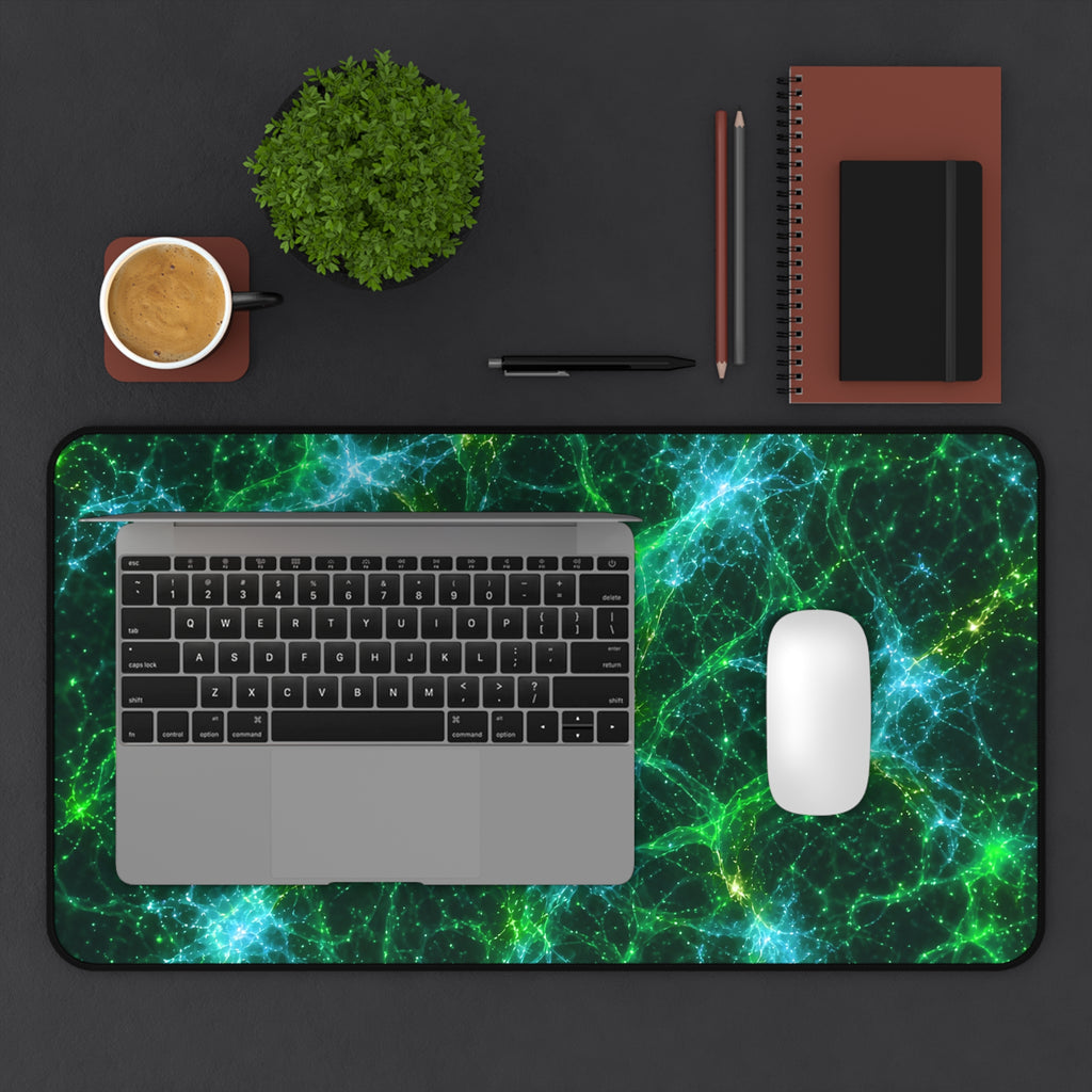 Neon Mycelium - Mermaid Desk Mat