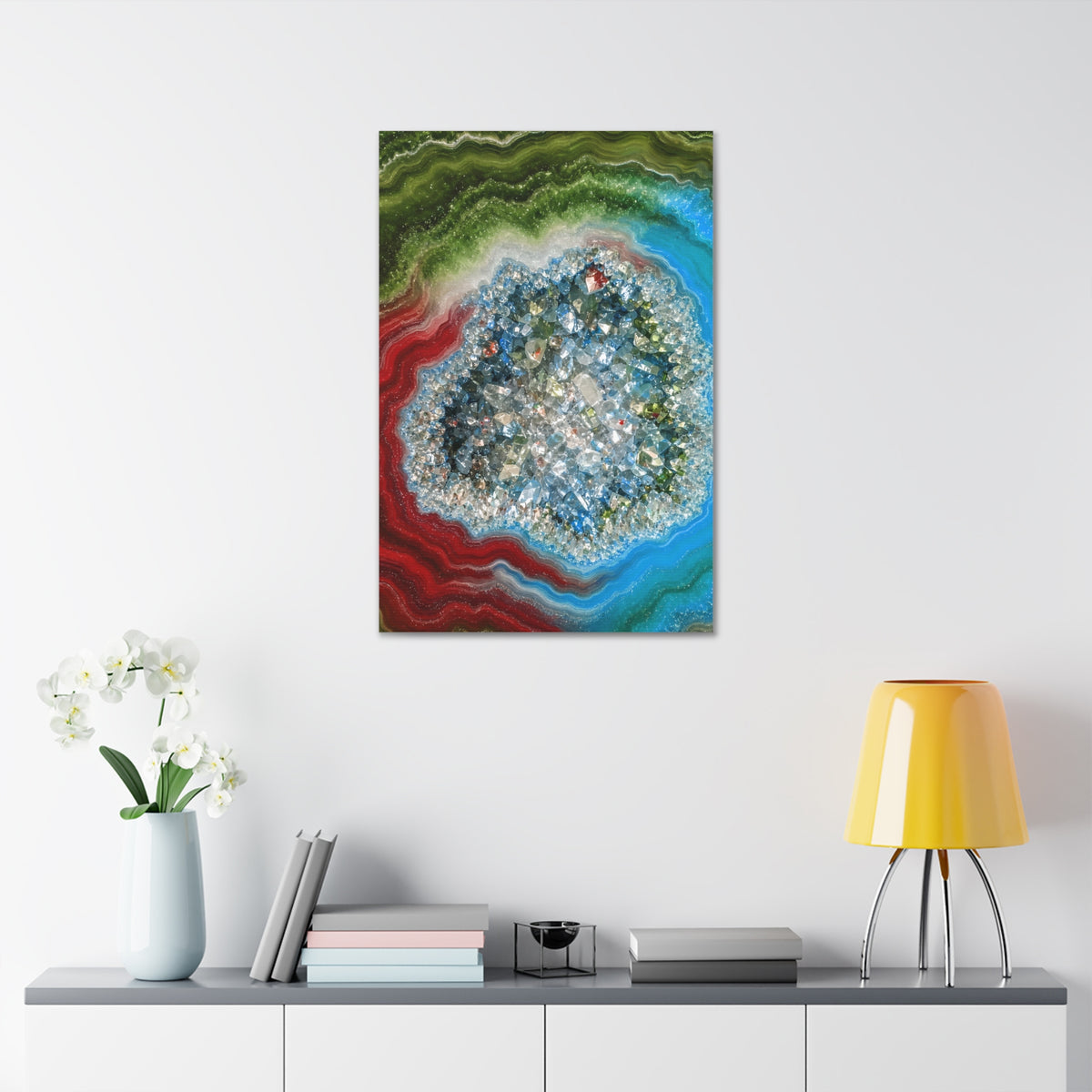 Geode Core - Lagoon Glossy Canvas