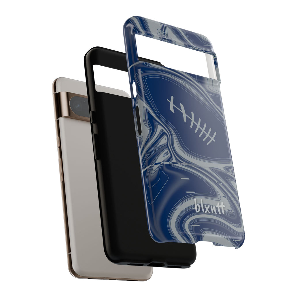 Blue & Gray Trippy Football Phone Case