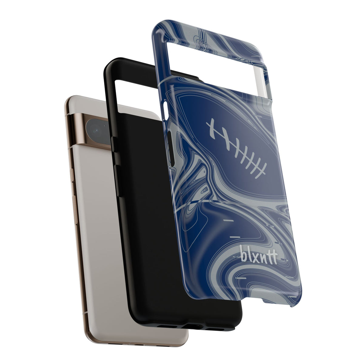 Blue & Gray Trippy Football Phone Case