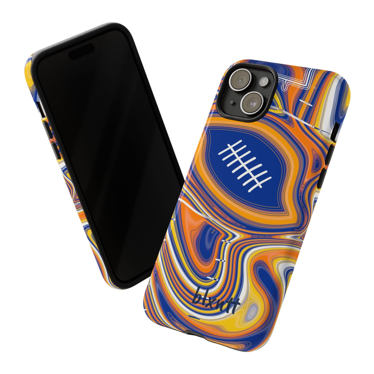 Royal Blue & Yellow Trippy Football Phone Case